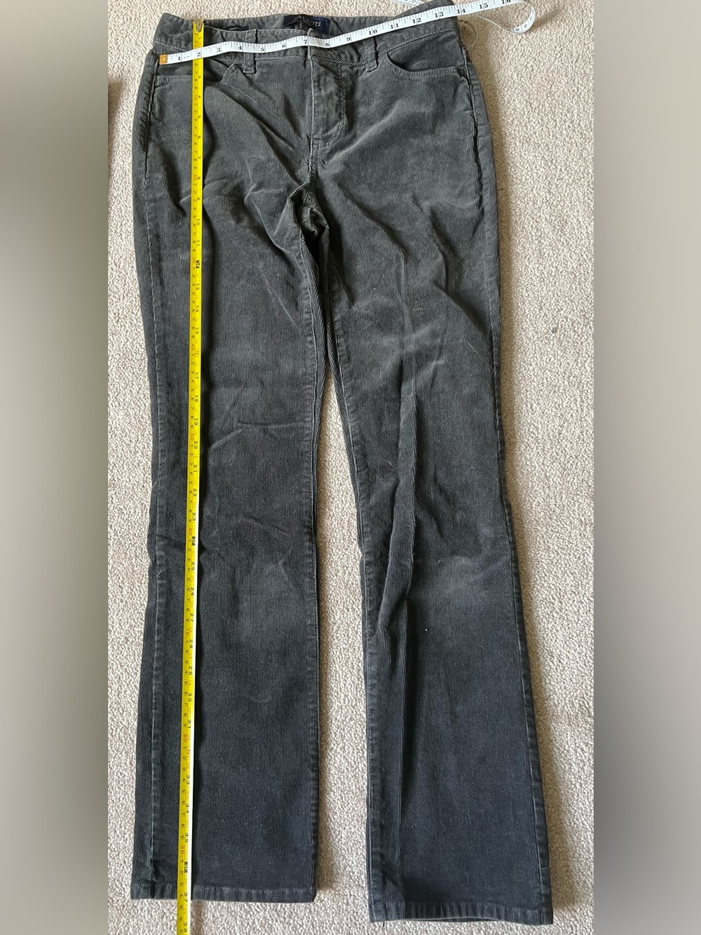Talbots Petite Small, Straight leg gray corduroy women’s pans - Picture 4 of 5